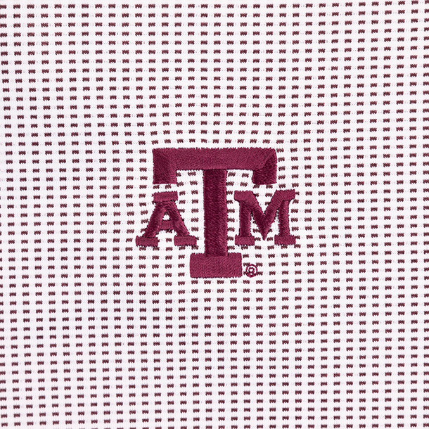 Texas A&M GenTeal Jacquard Pattern Polo - Maroon