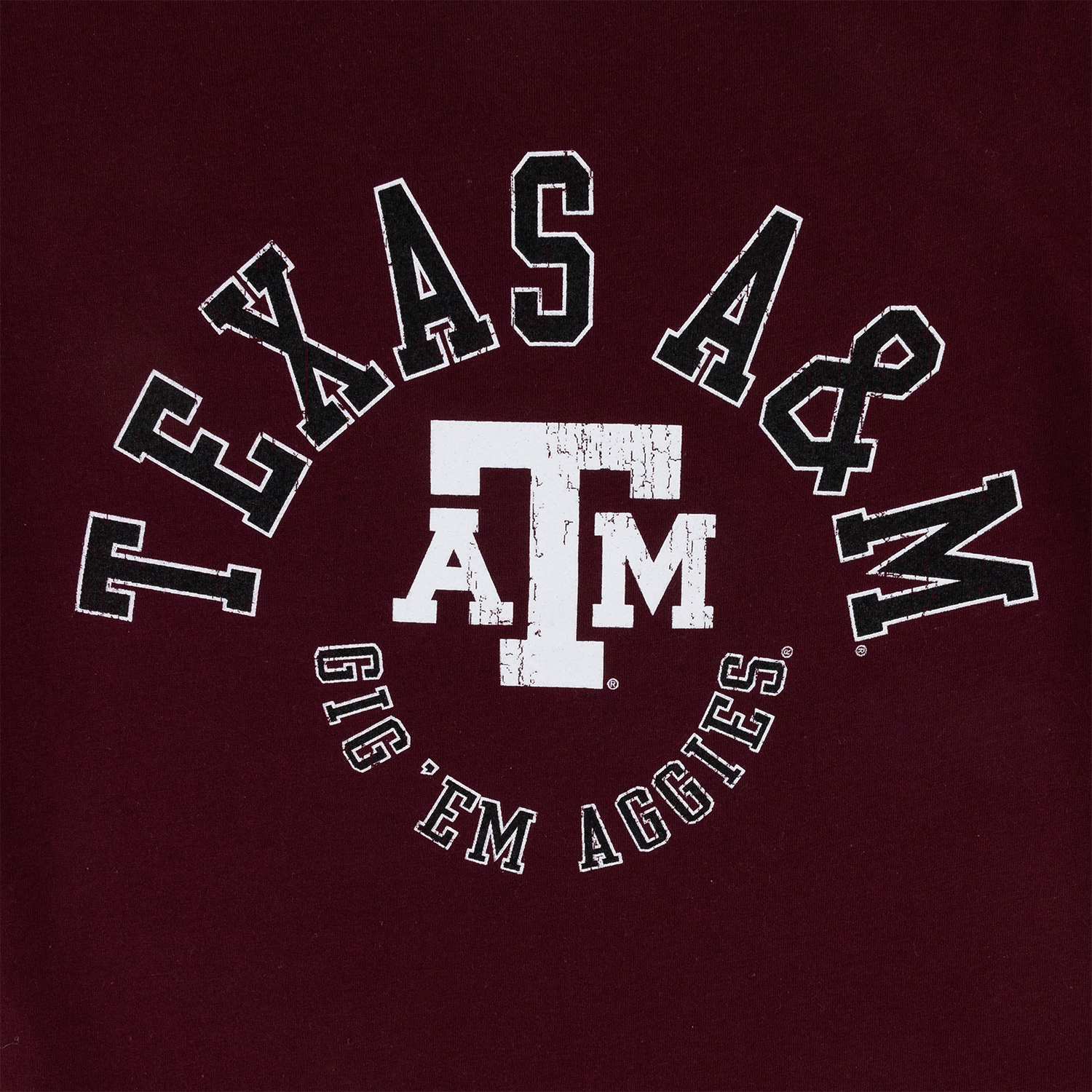 Texas A&M Champion Off Shoulder T-Shirt - Maroon