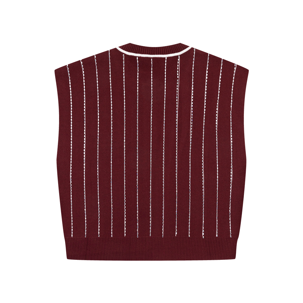 Queen of Sparkles Reveille Maroon Striped Button Down