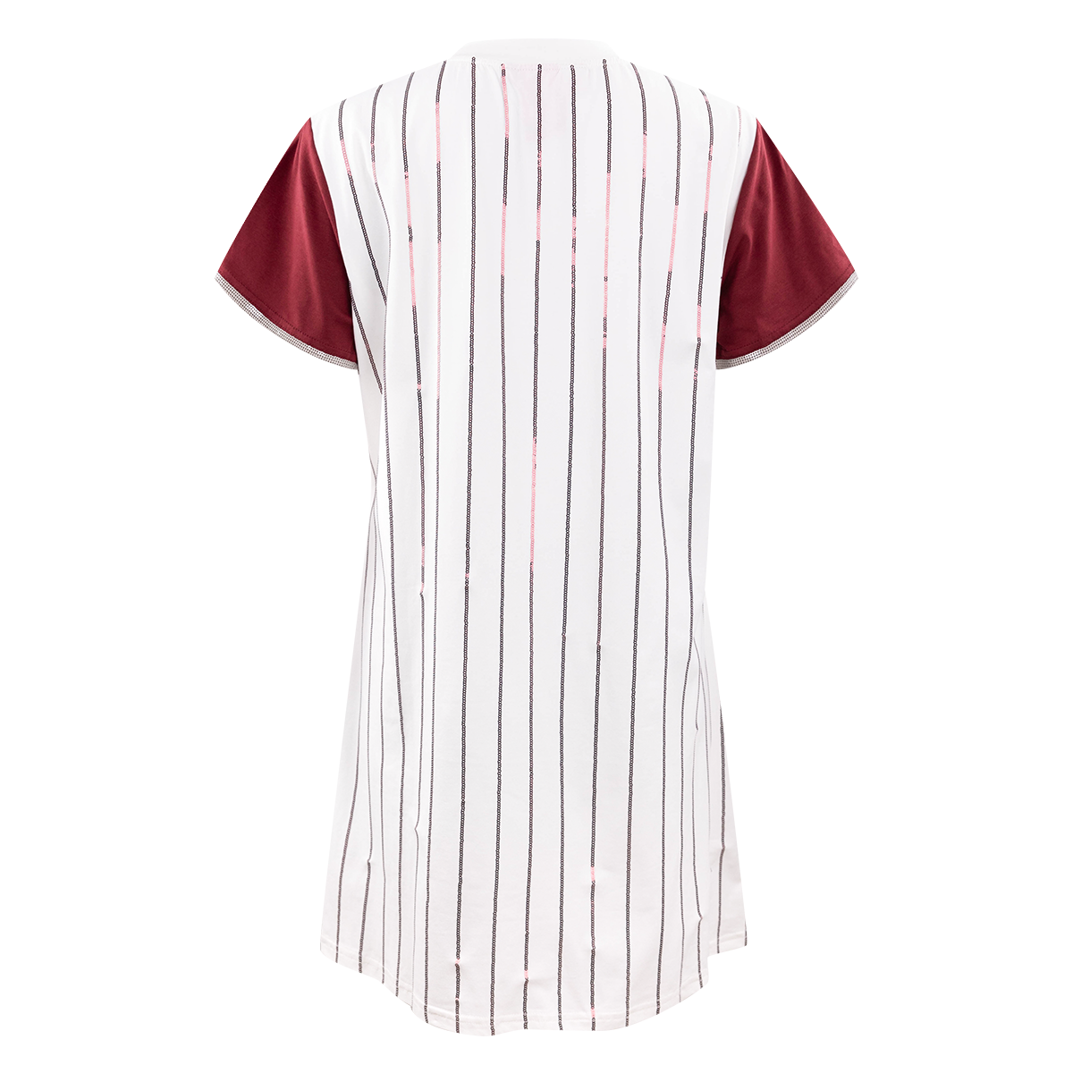 Aggies Queen of Sparkles White Striped Jersey Dress