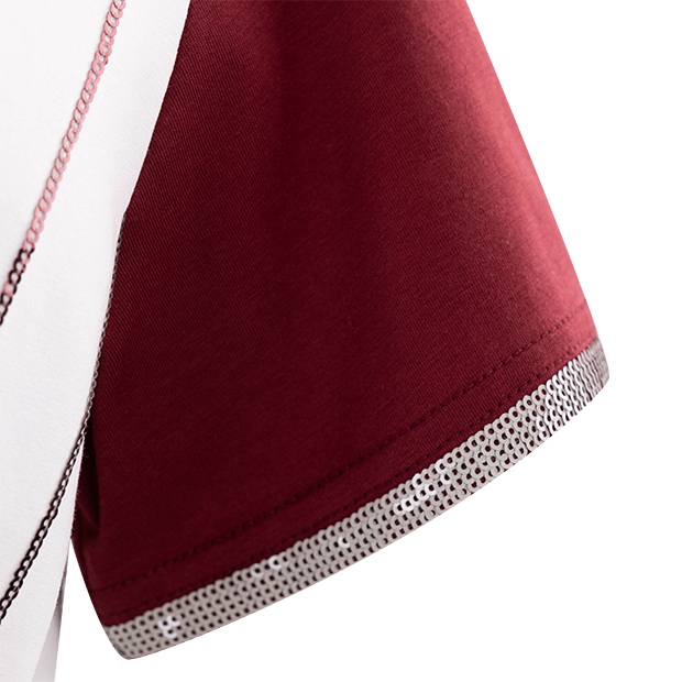 Aggies Queen of Sparkles White Striped Jersey Dress