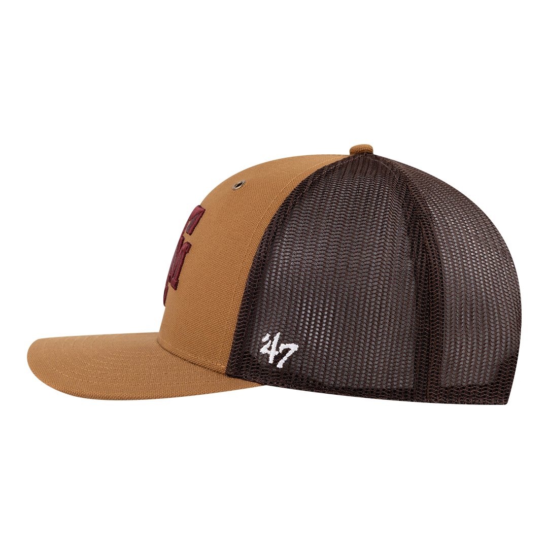 Texas A&M '47 Brand Brown Carhartt Trucker Hat