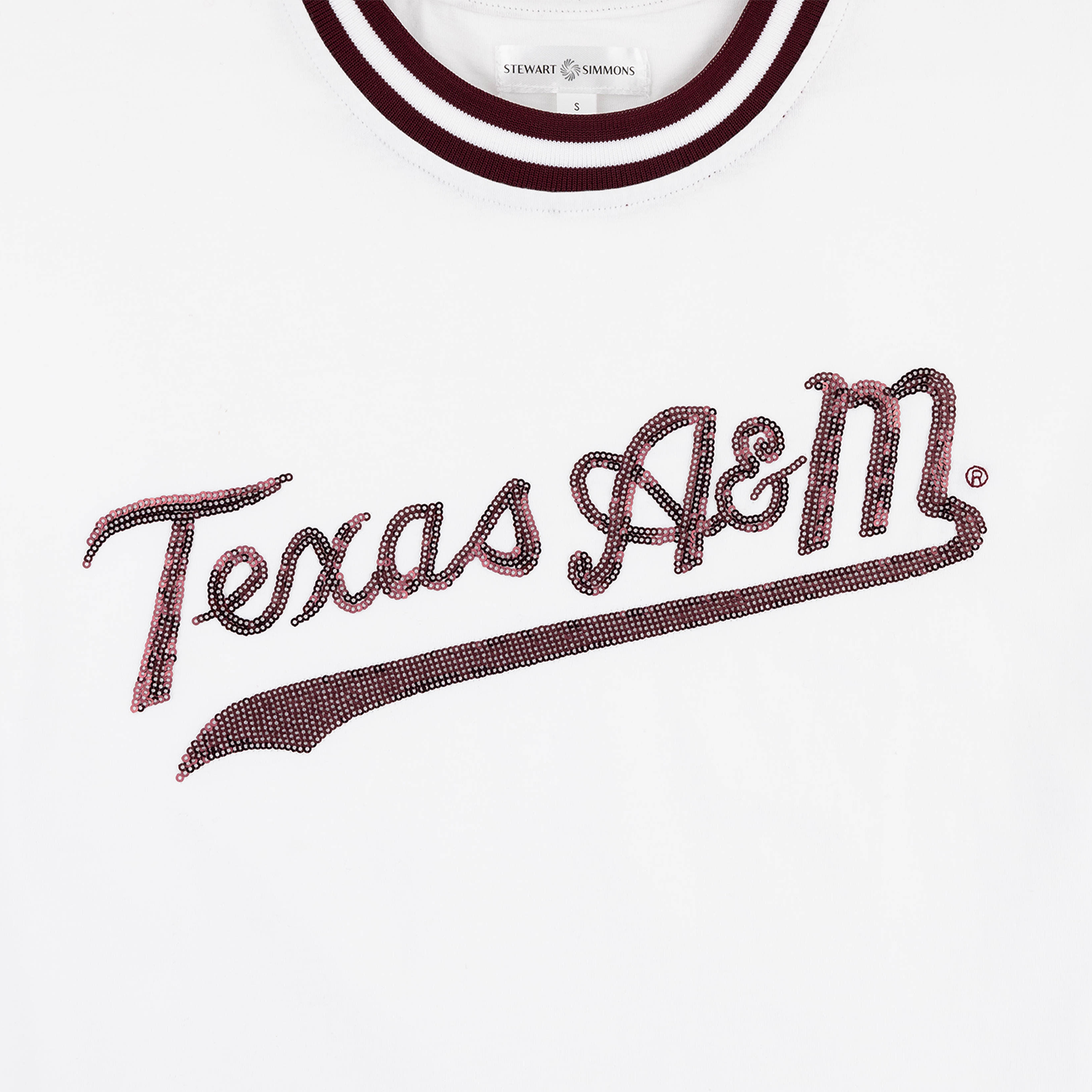 Texas A&M Grand Slam Sequin Jersey Baseball Tee