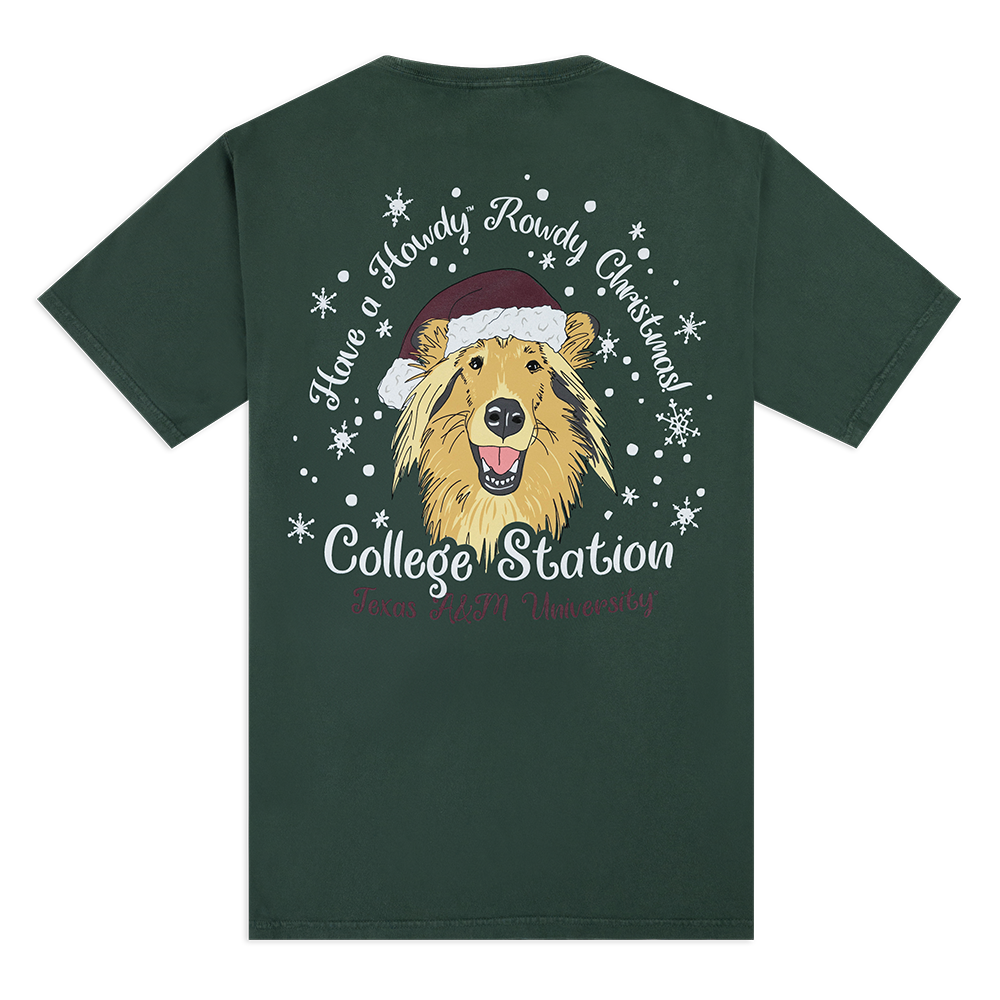 Texas A&M Comfort Wash Reveille Santa T-Shirt