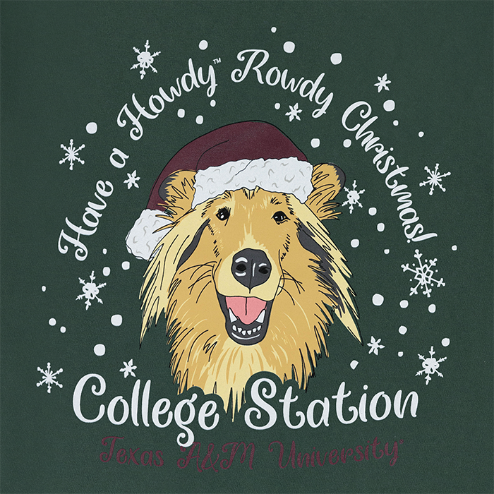 Texas A&M Comfort Wash Reveille Santa T-Shirt