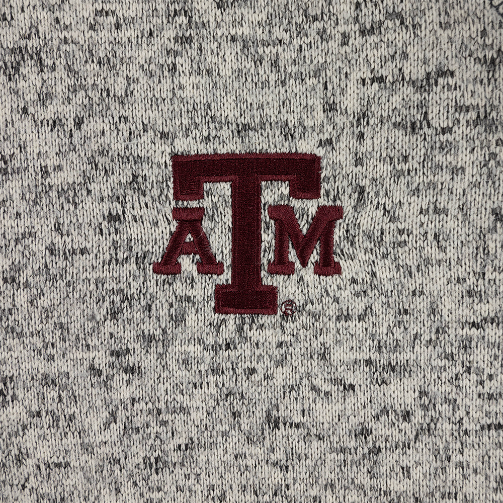 Texas A&M Champion Mens Fleece 1/4 Zip - Grey