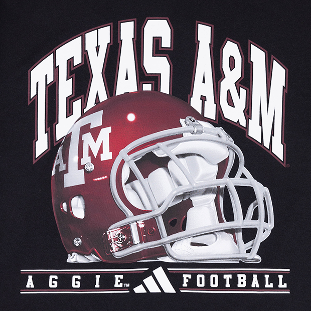 adidas football helmets Texas A&M Adidas Black Football Helmet T-Shirt