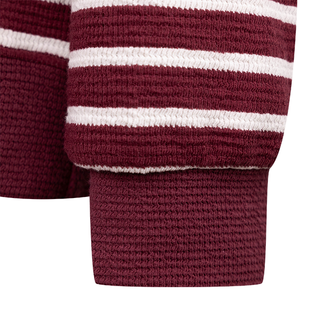 TRES BIEN CLOTHING Collared Striped Sweater