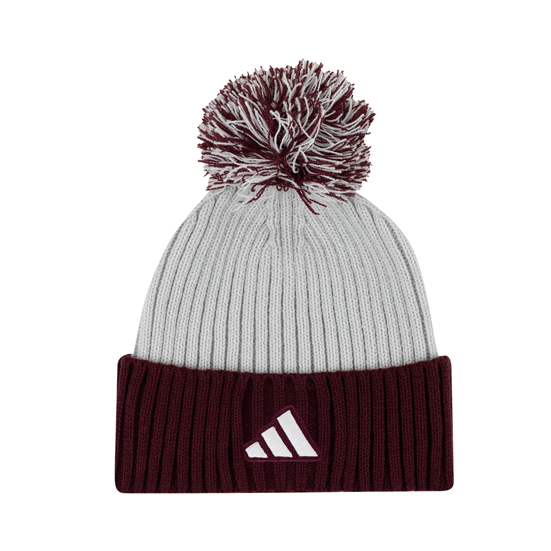 Texas A&M Adidas Maroon and Gray Rib Knit Beanie