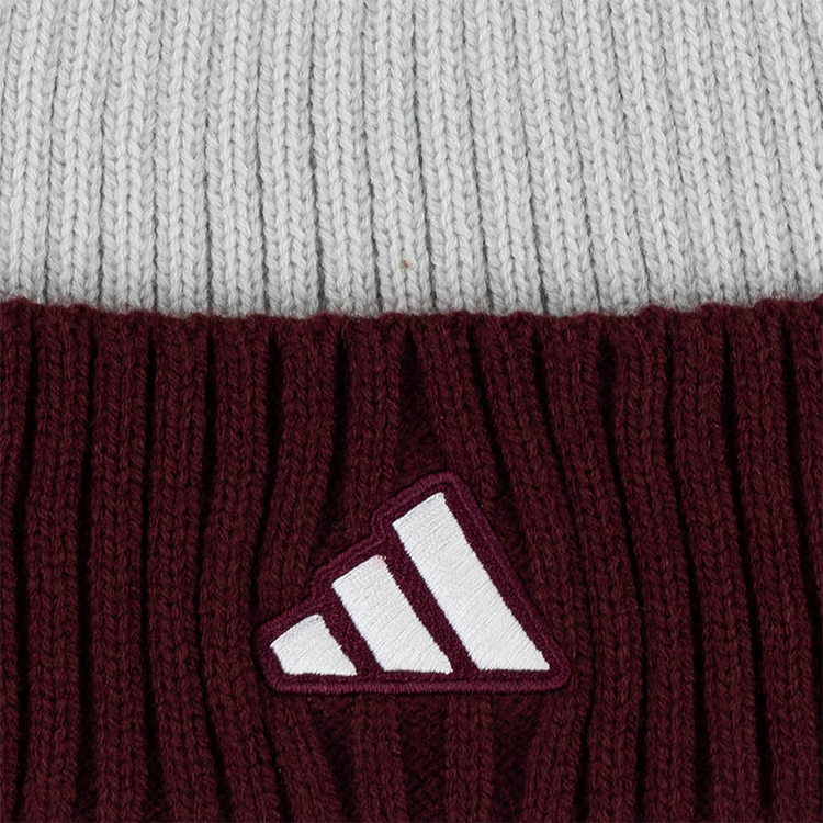 Texas A&M Adidas Maroon and Gray Rib Knit Beanie
