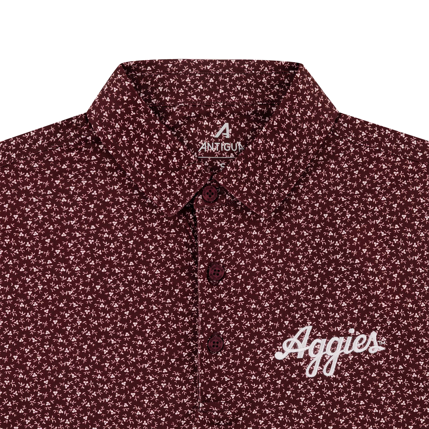 Script Aggies Antigua Vigorous Polo - Maroon