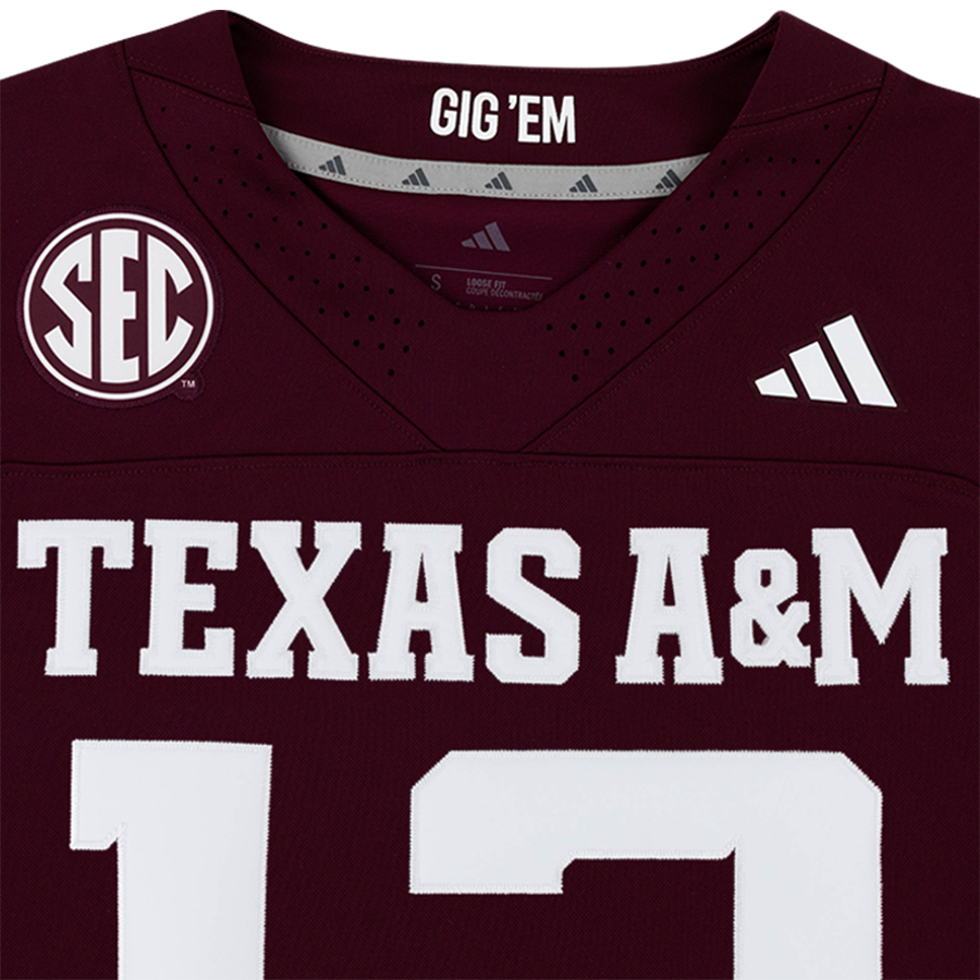 Texas A&M Adidas Premier Football Jersey - Maroon