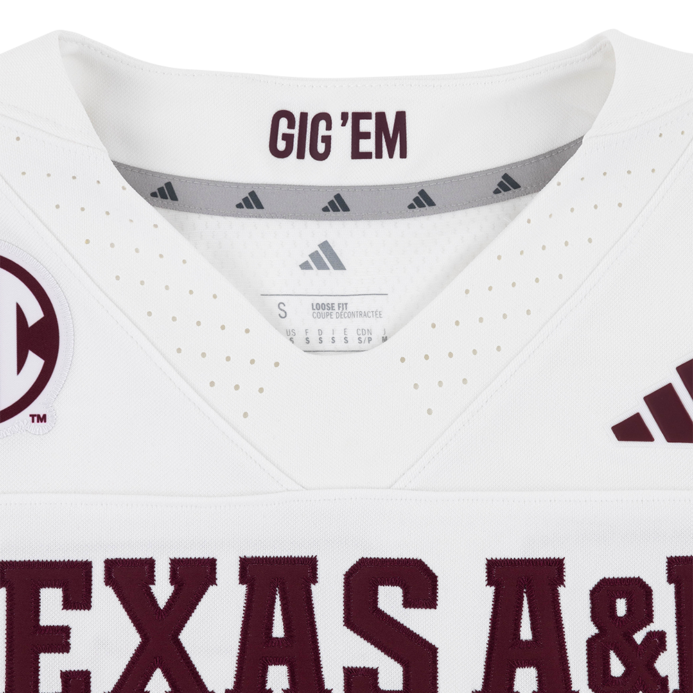 Texas A&M Adidas Premier Football Jersey - White