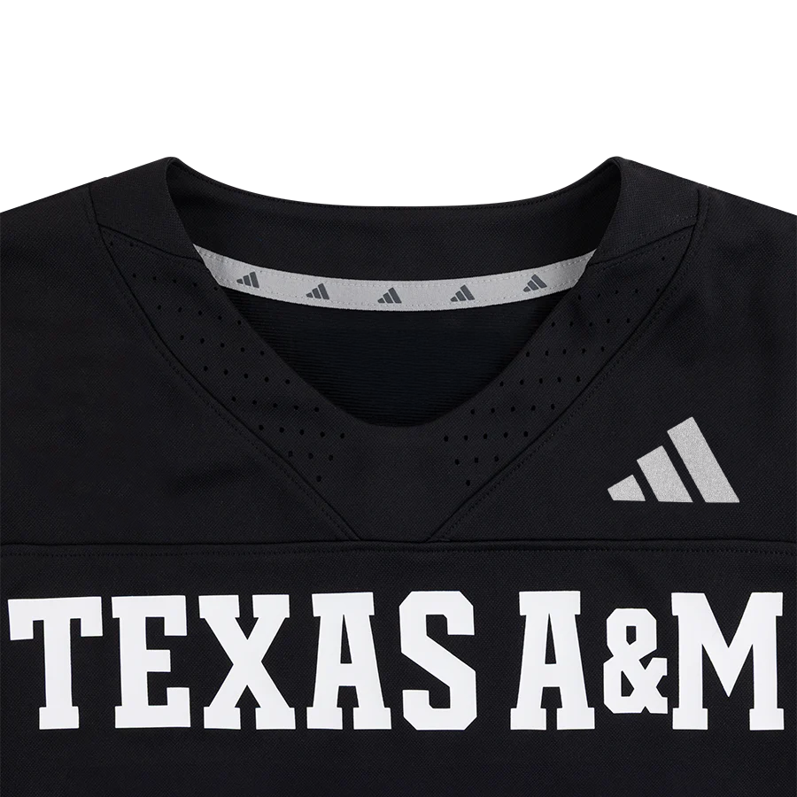 Texas A&M Adidas Youth Football Jersey - Black