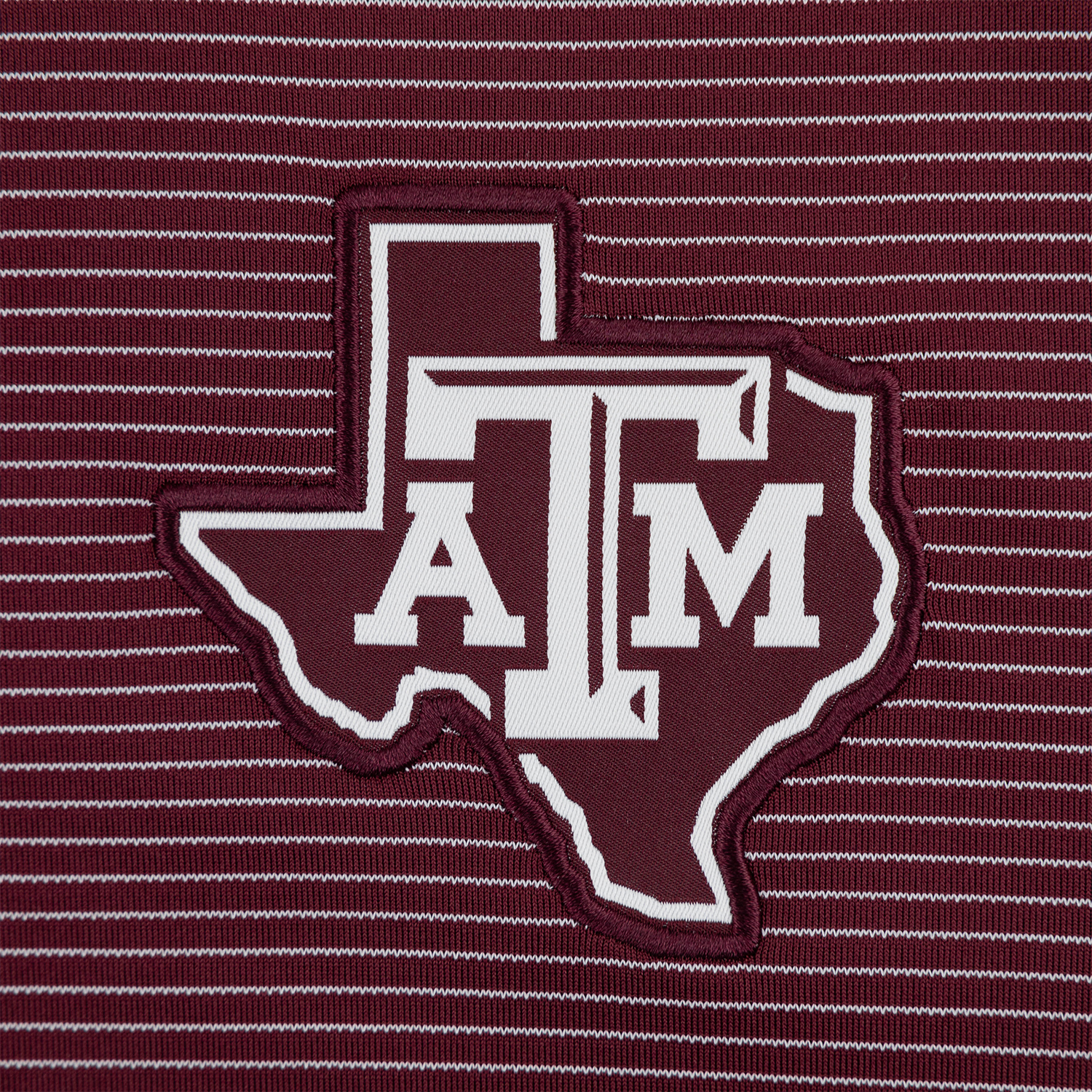 Texas A&M Adidas Lonestar Stripe Polo - Maroon