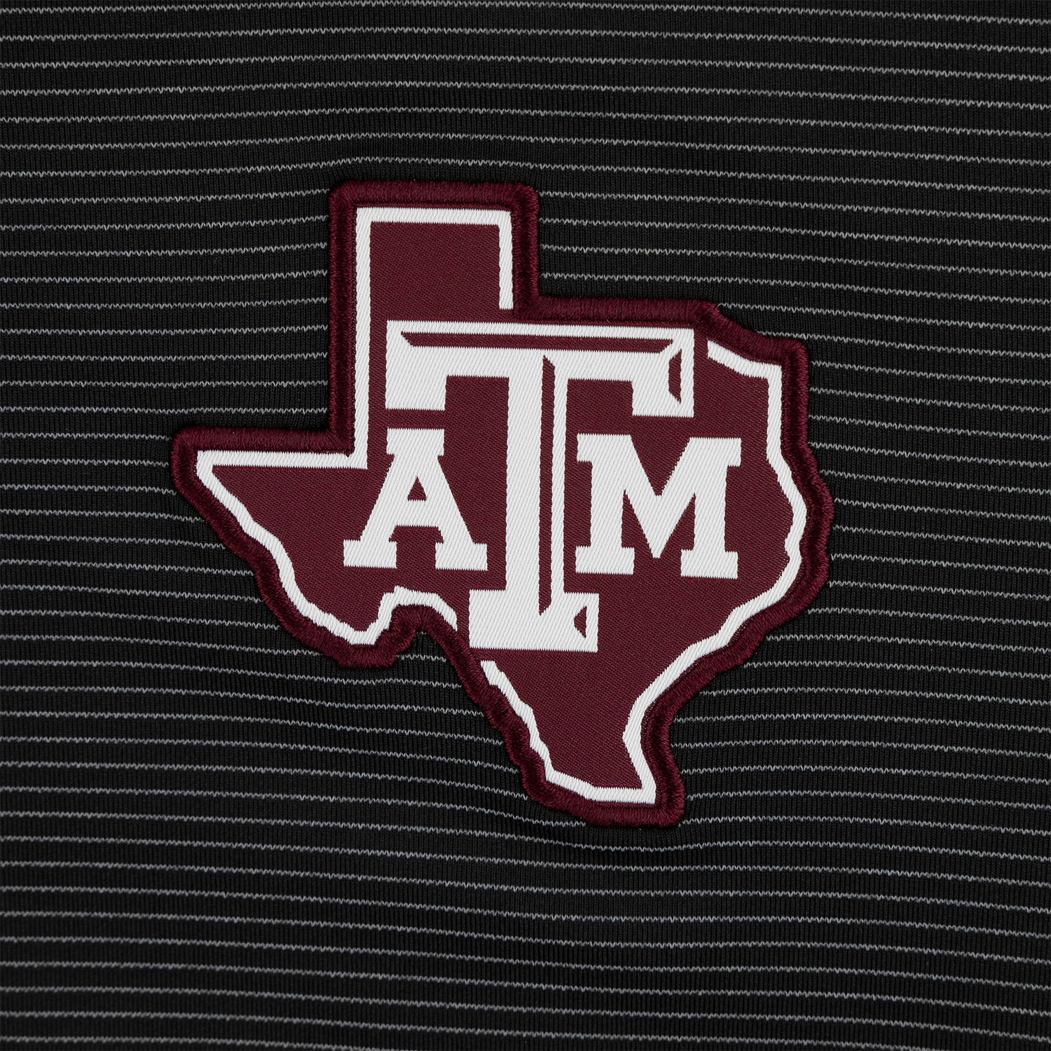Texas A&M Adidas Lonestar Stripe Polo - Black