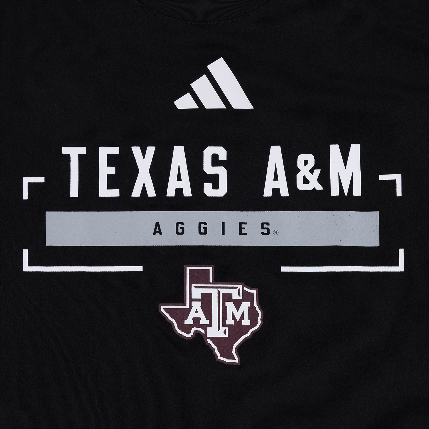 Texas A&M Aggies Adidas Icon Athletic Tee - Black