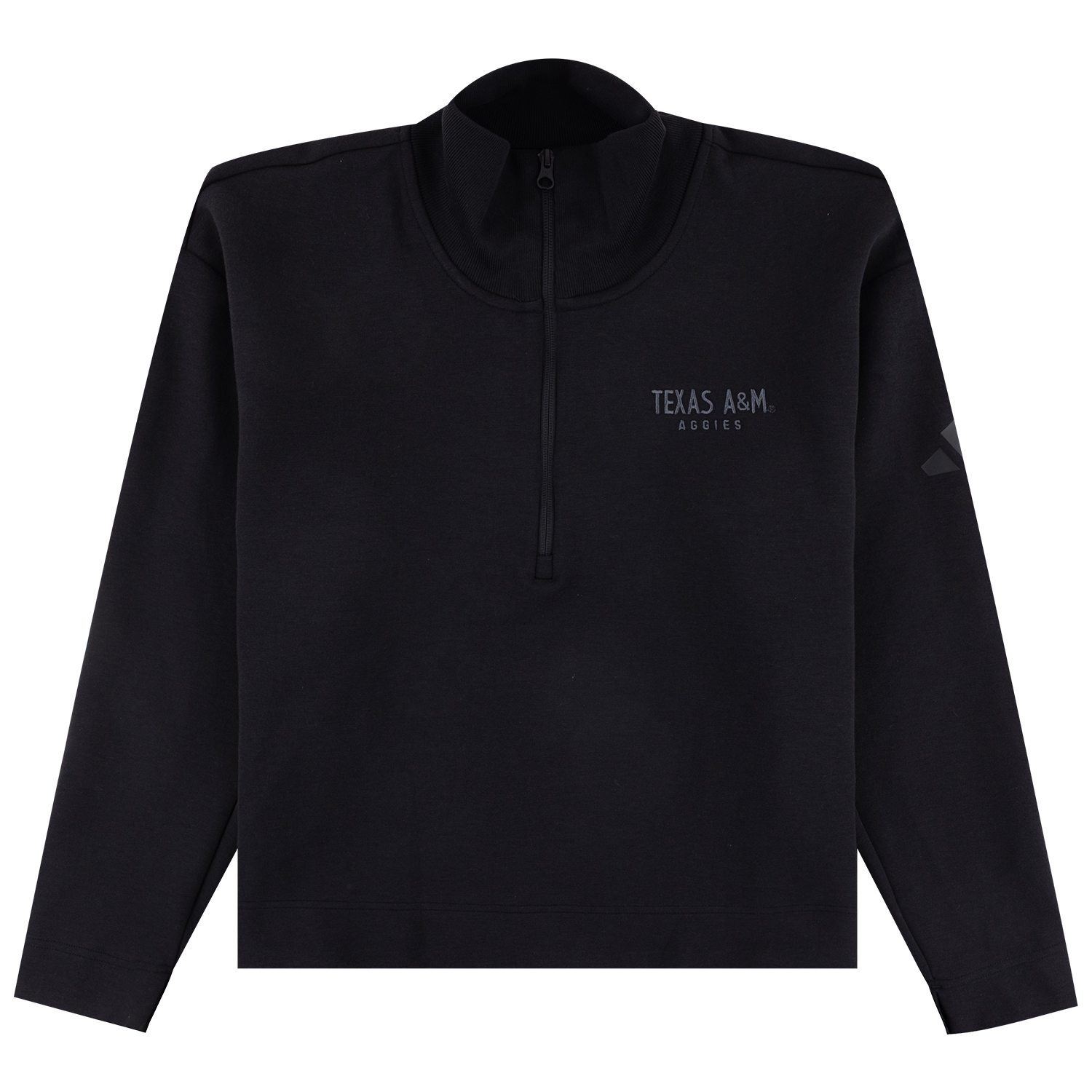 Texas A&M Adidas Women's All Season 1/4 Zip - Black