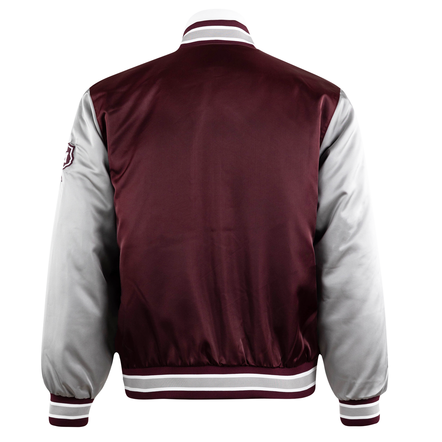 Script Aggies Adidas Men's Satin Varsity Jacket - Maroon