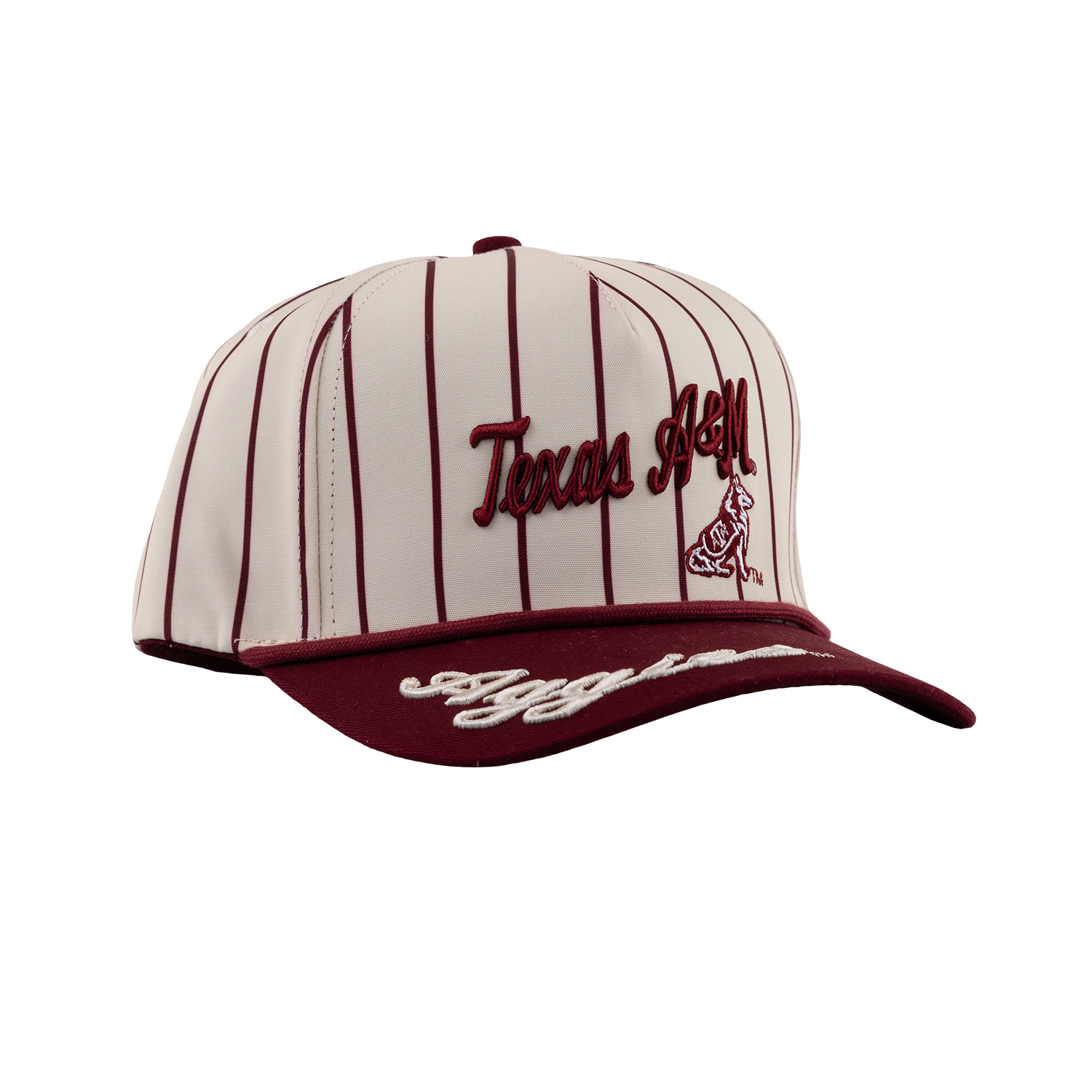 Texas A&M Aggies Pinstripe 5 Panel Hat - Maroon