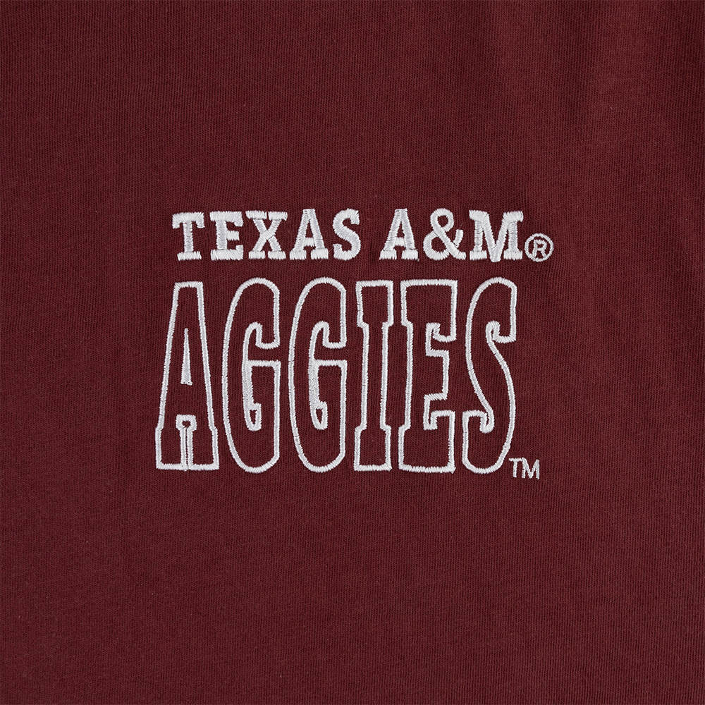 Texas A&M Aggies Gameday Social Oversized Embroidered Tee - Maroon