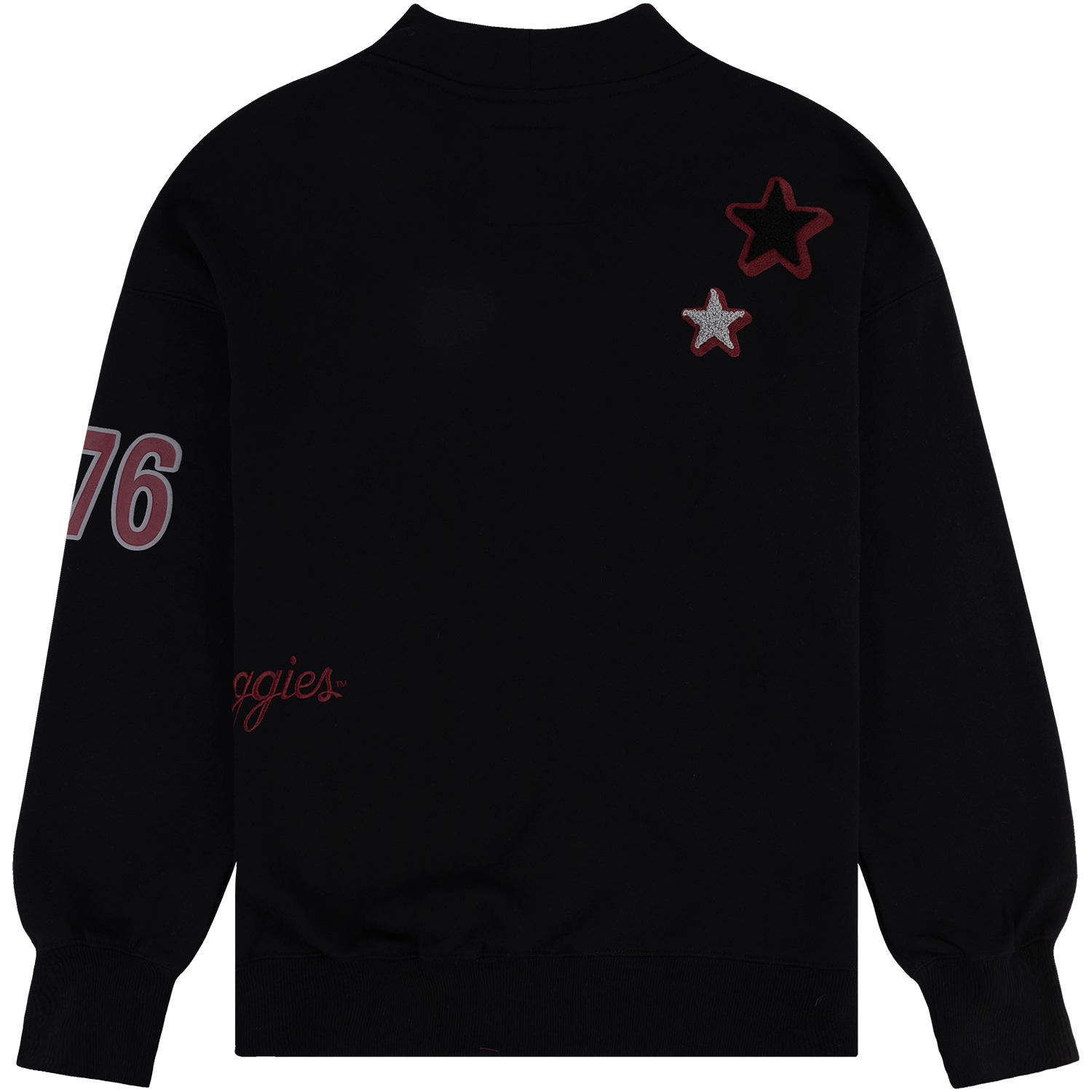 Texas A&M All Over Aggies Mock Neck Sweatshirt - Black