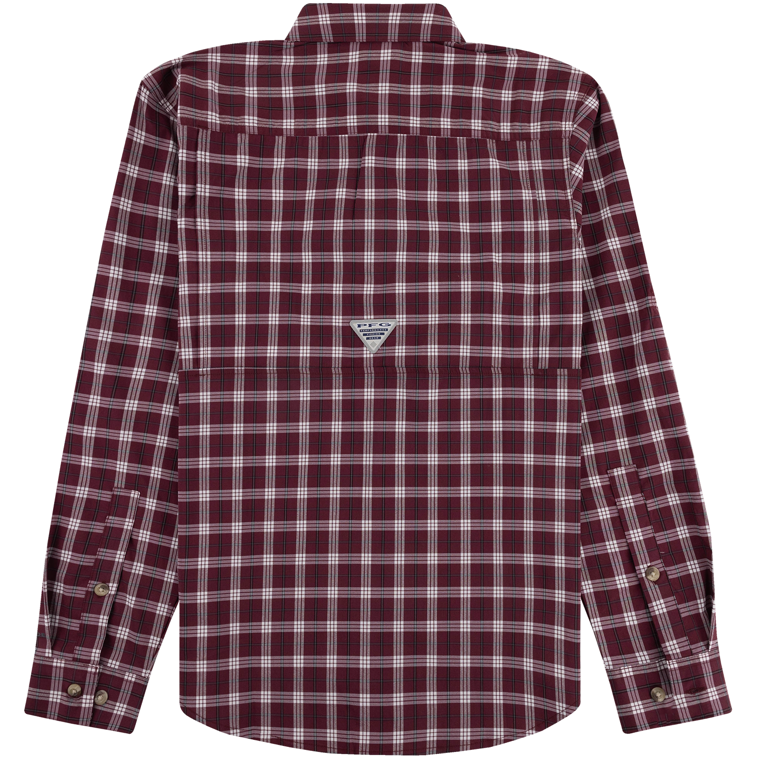 Texas A&M Columbia Plaid Button Up Long Sleeve - Maroon