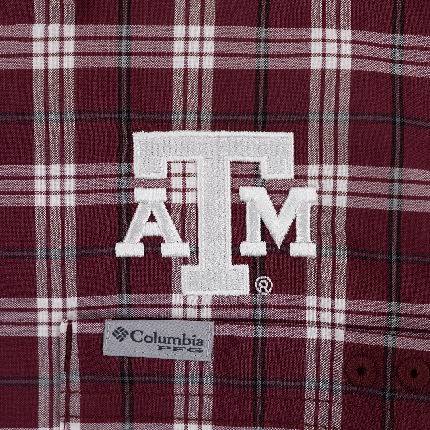Texas A&M Columbia Plaid Button Up Long Sleeve - Maroon