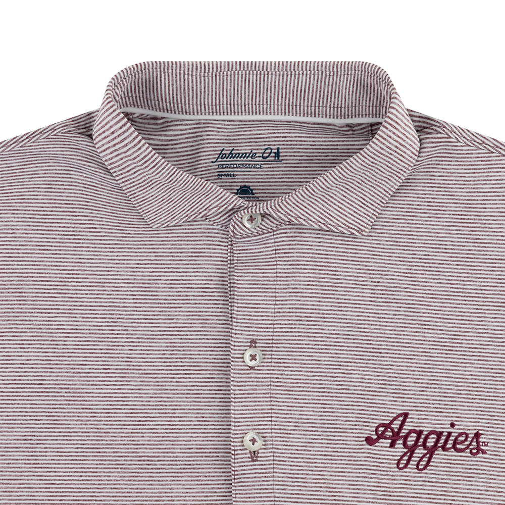 Aggies Johnnie-O Lyndon Performance Polo - Maroon