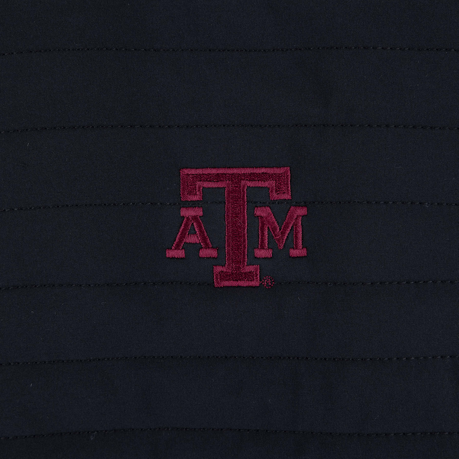 Texas A&M Johnnie-O Crosswind Full Zip Quilted Vest - Black