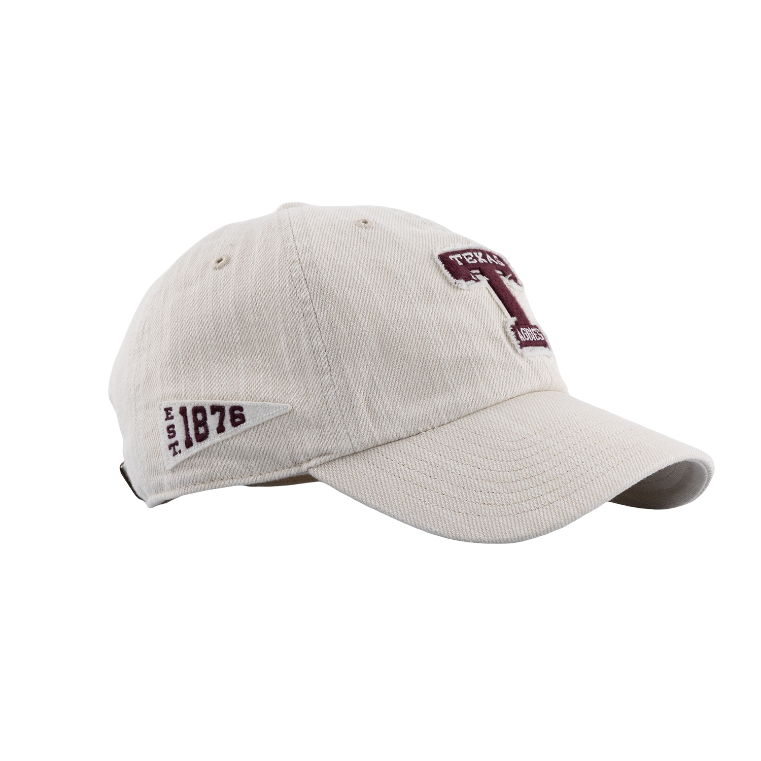 Texas A&M '47 Brand Block T Distressed Cap - Beige