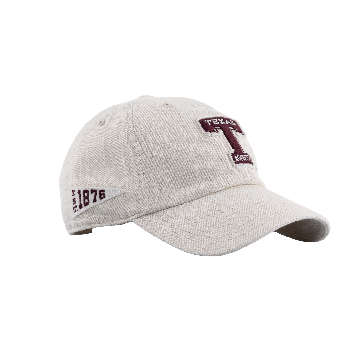 Texas A&M '47 Brand Block T Distressed Cap - Beige
