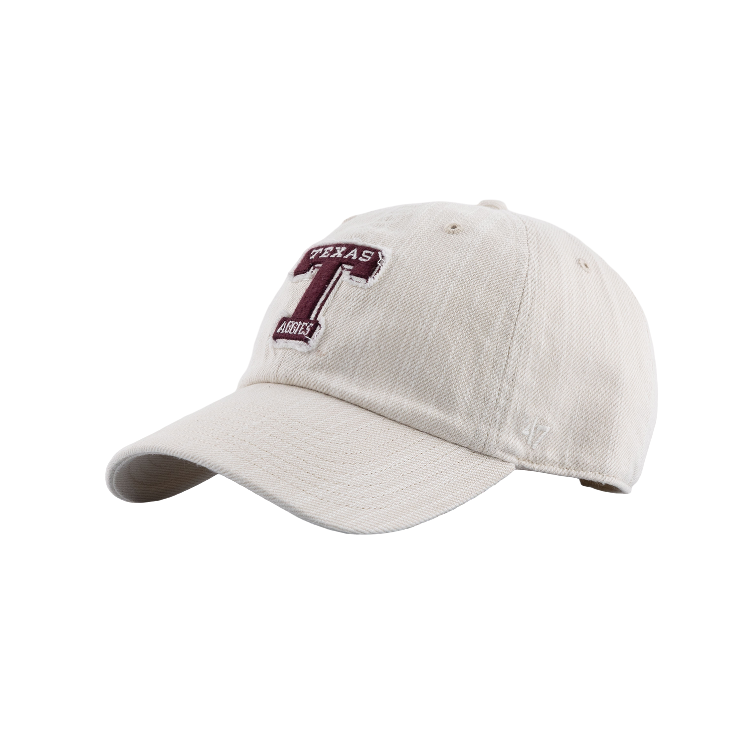 Texas A&M '47 Brand Block T Distressed Cap - Beige