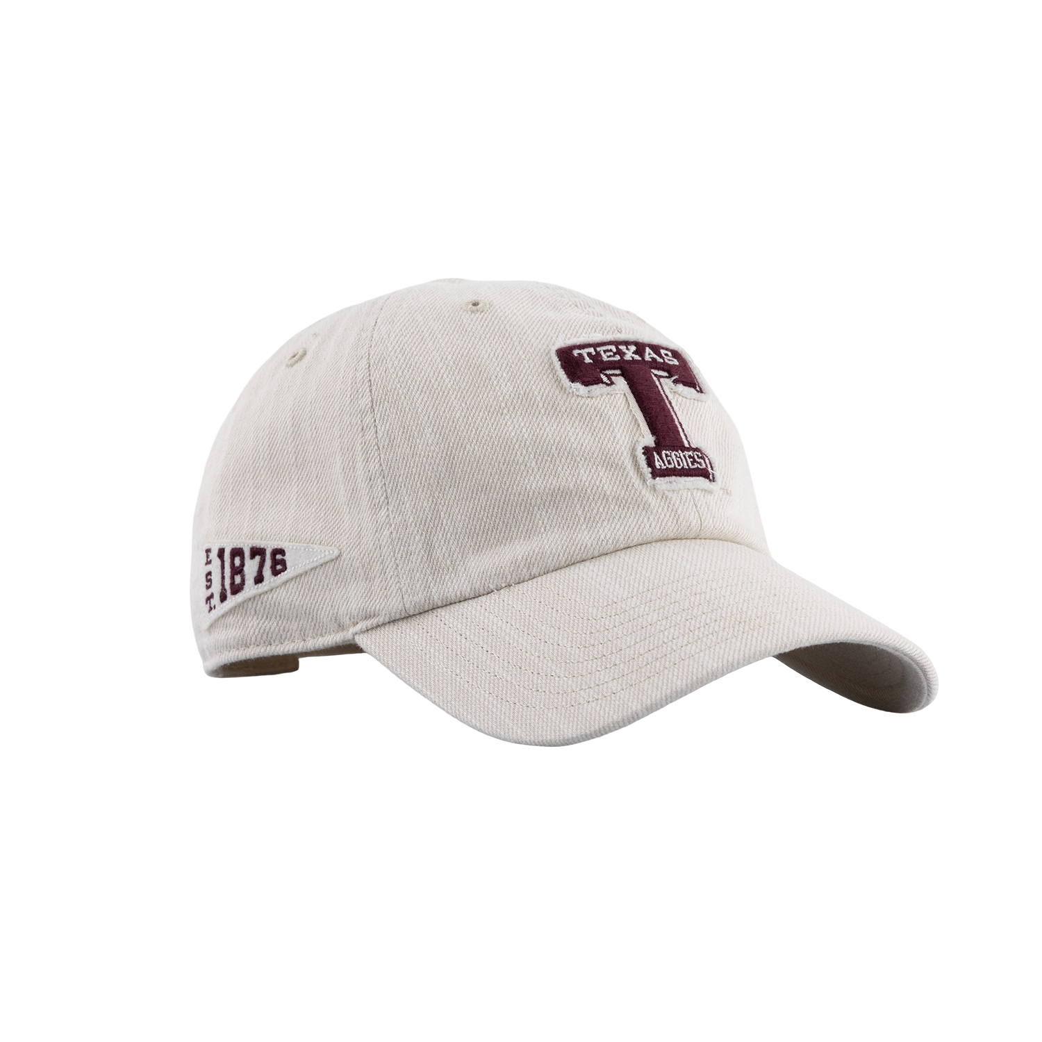 Texas A&M '47 Brand Block T Distressed Cap - Beige
