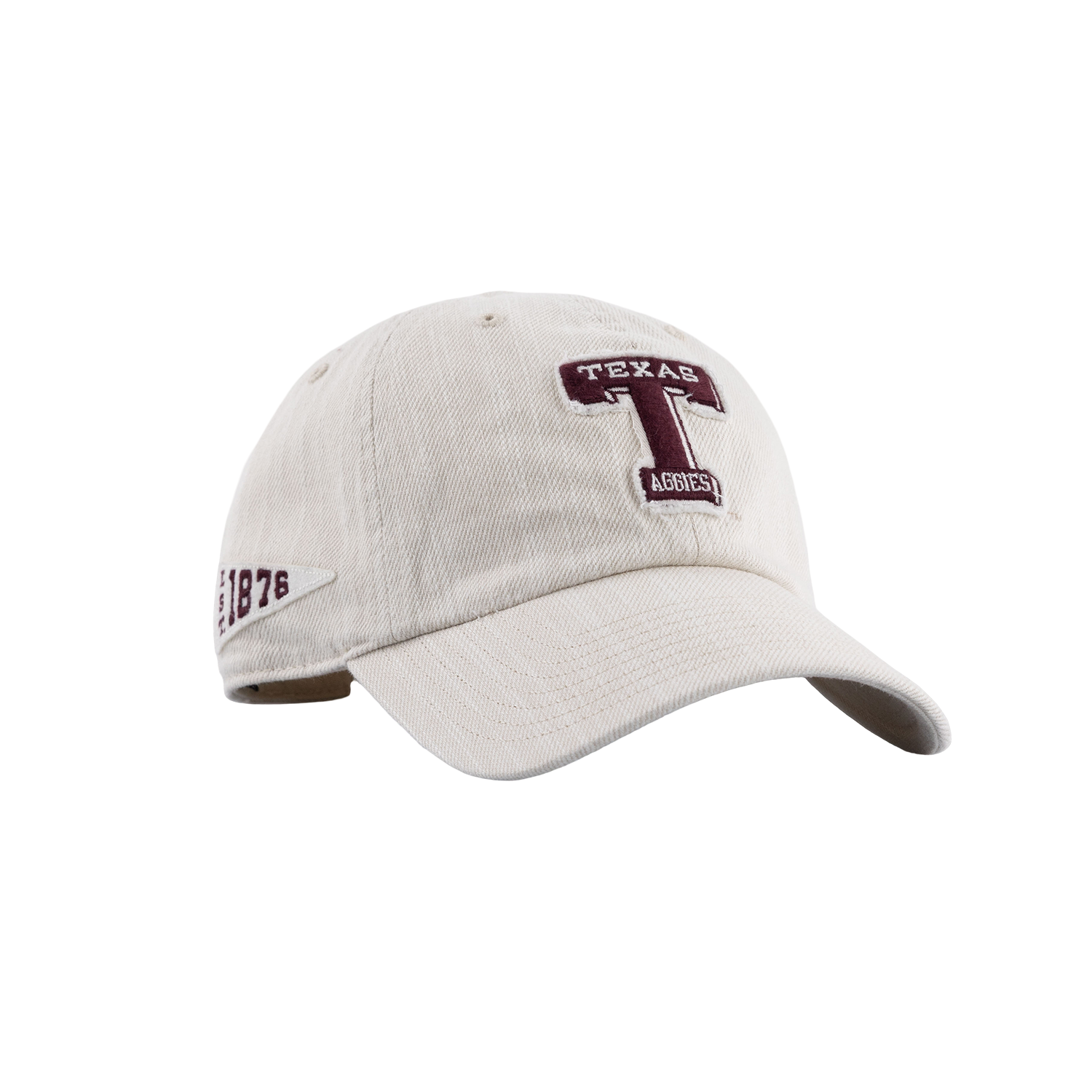 Texas A&M '47 Brand Block T Distressed Cap - Beige