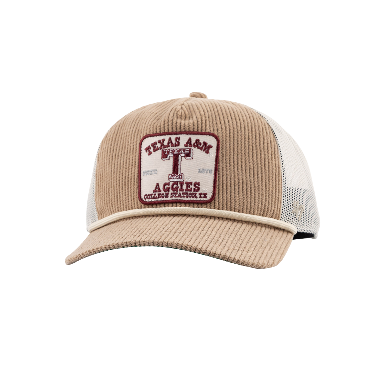 Texas A&M '47 Brand Corduroy Rope Hat - Beige
