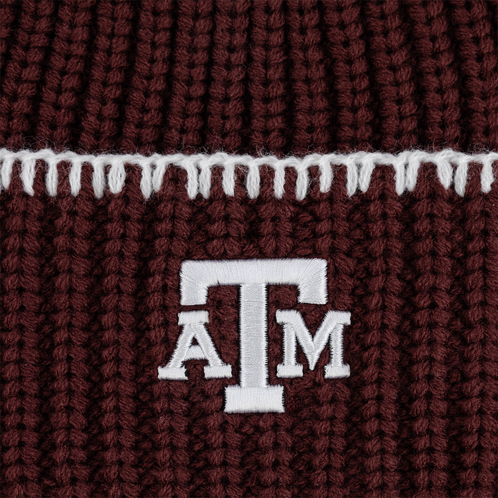 Texas A&M '47 Brand Blanket Stitch Cuff Knit Beanie - Maroon