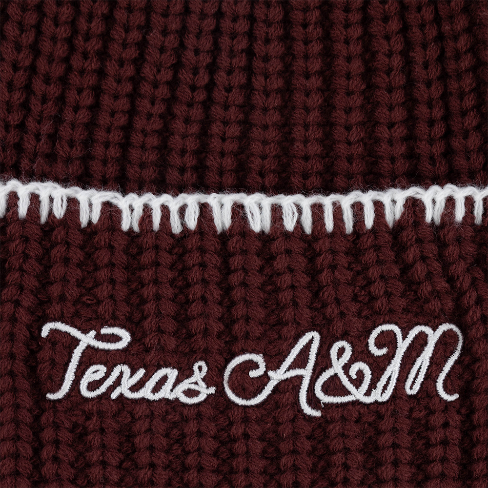 Texas A&M '47 Brand Blanket Stitch Cuff Knit Beanie - Maroon