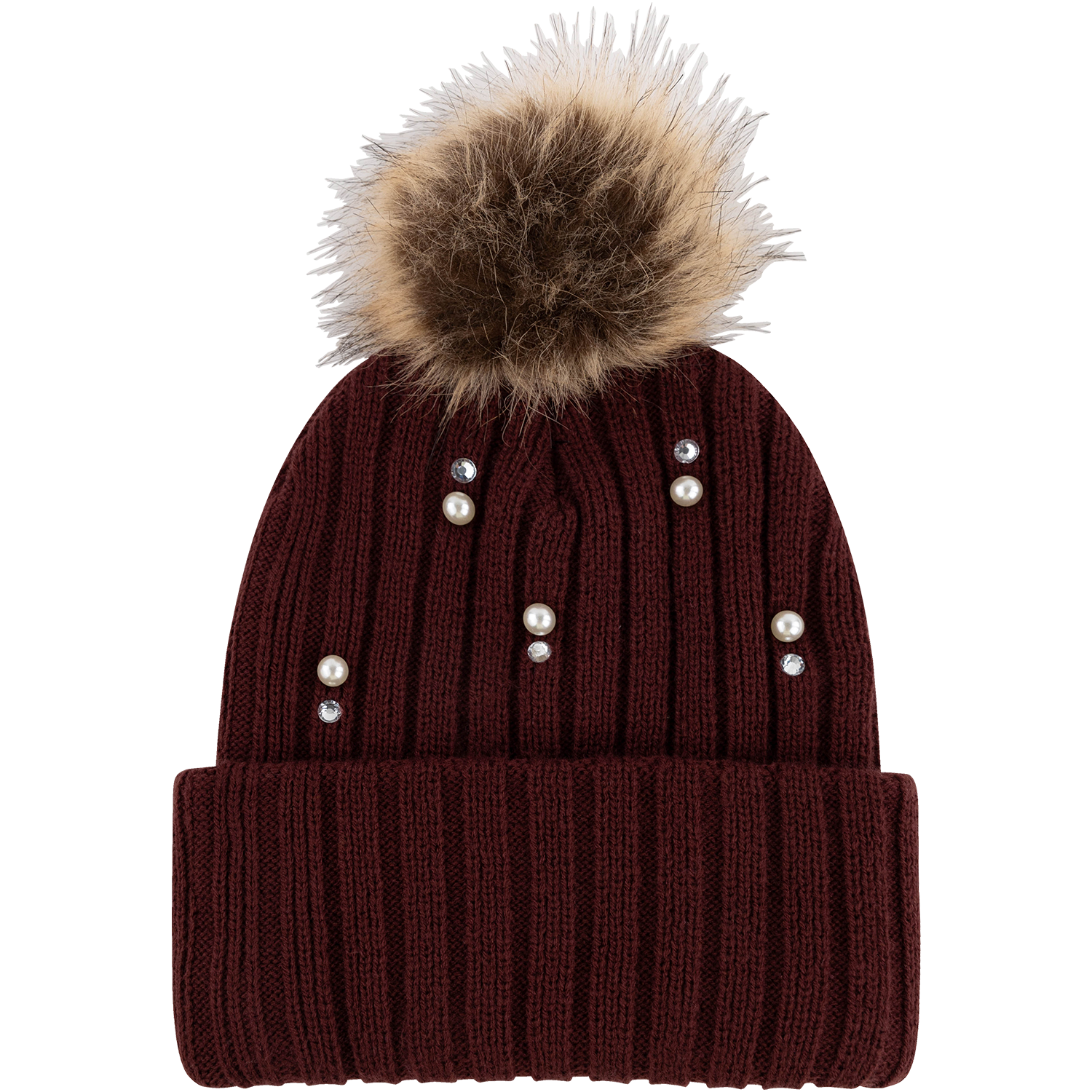 Texas A&M '47 Brand Pearl Fur Cuff Knit Beanie - Maroon