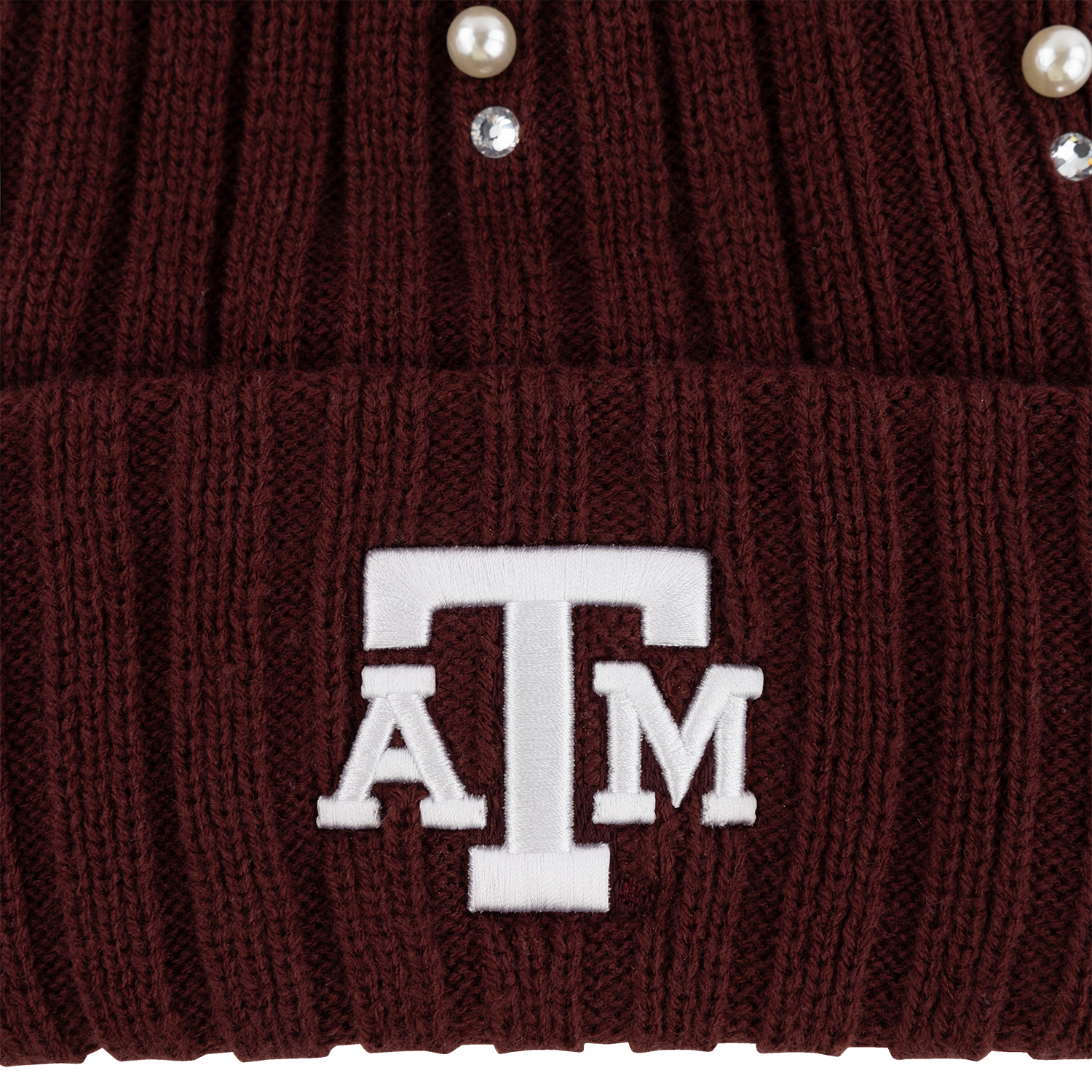 Texas A&M '47 Brand Pearl Fur Cuff Knit Beanie - Maroon