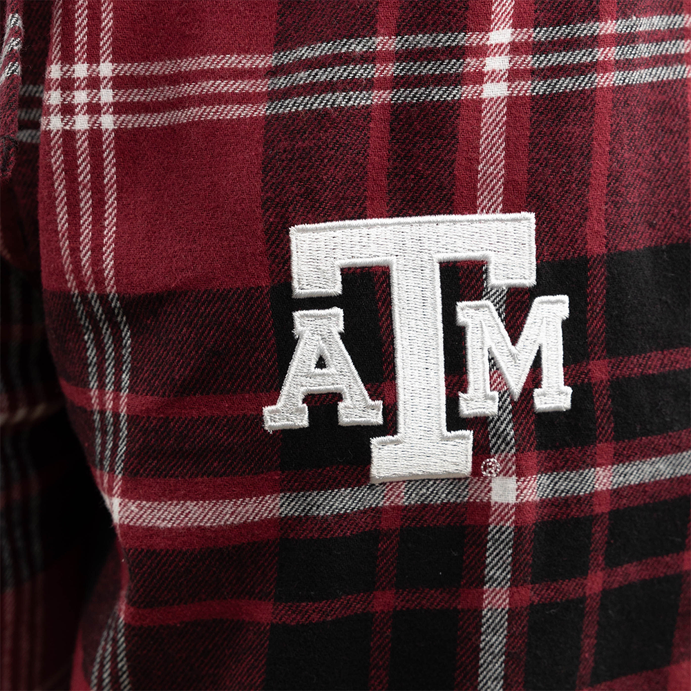 Texas A&M Peak Plaid Flannel Pajama Pant - Maroon