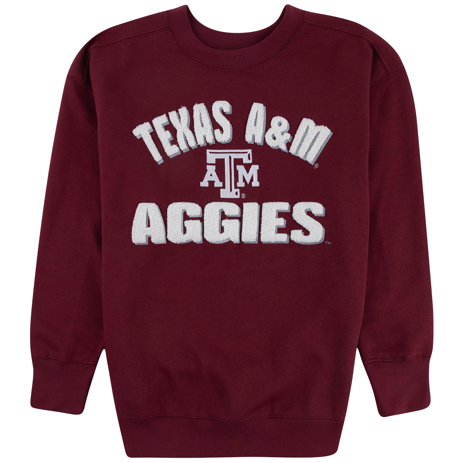 Texas A&M Chenille Sweat Short Set - Maroon