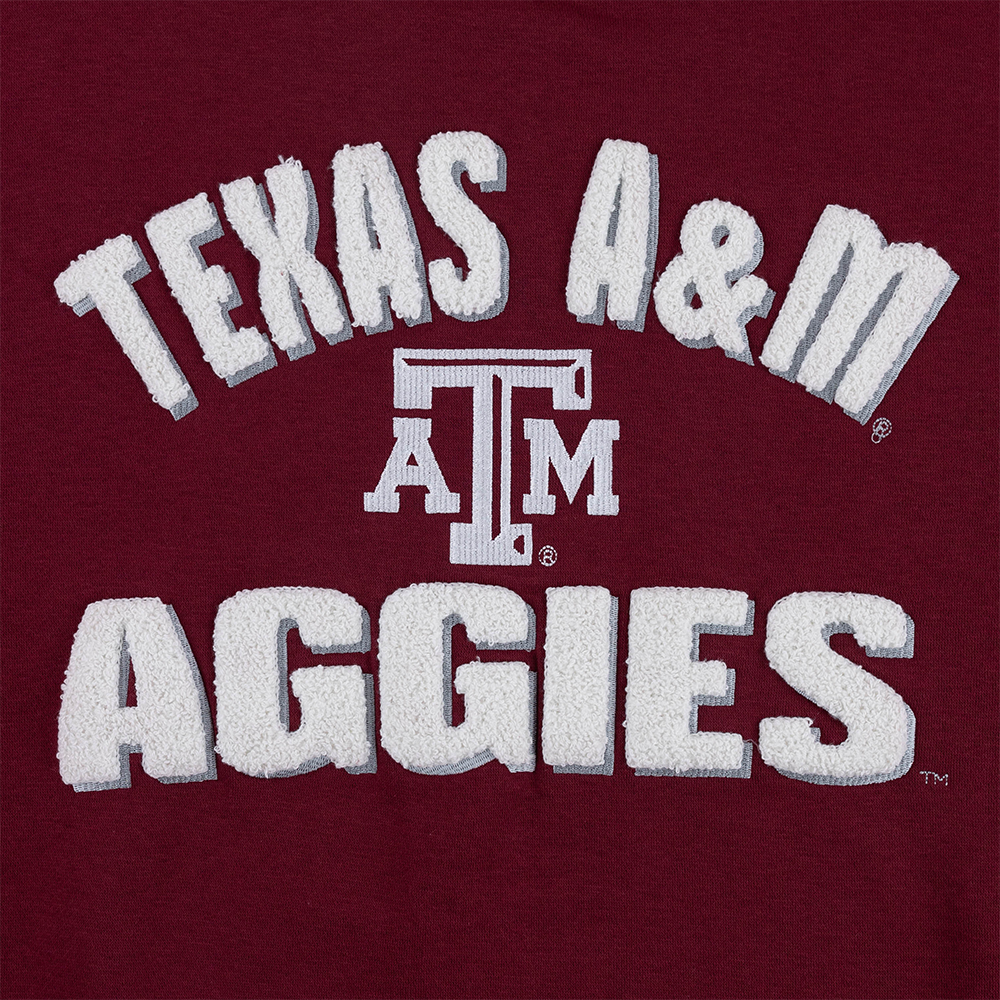 Texas A&M Chenille Sweat Short Set - Maroon
