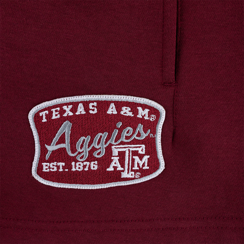 Texas A&M Chenille Sweat Short Set - Maroon