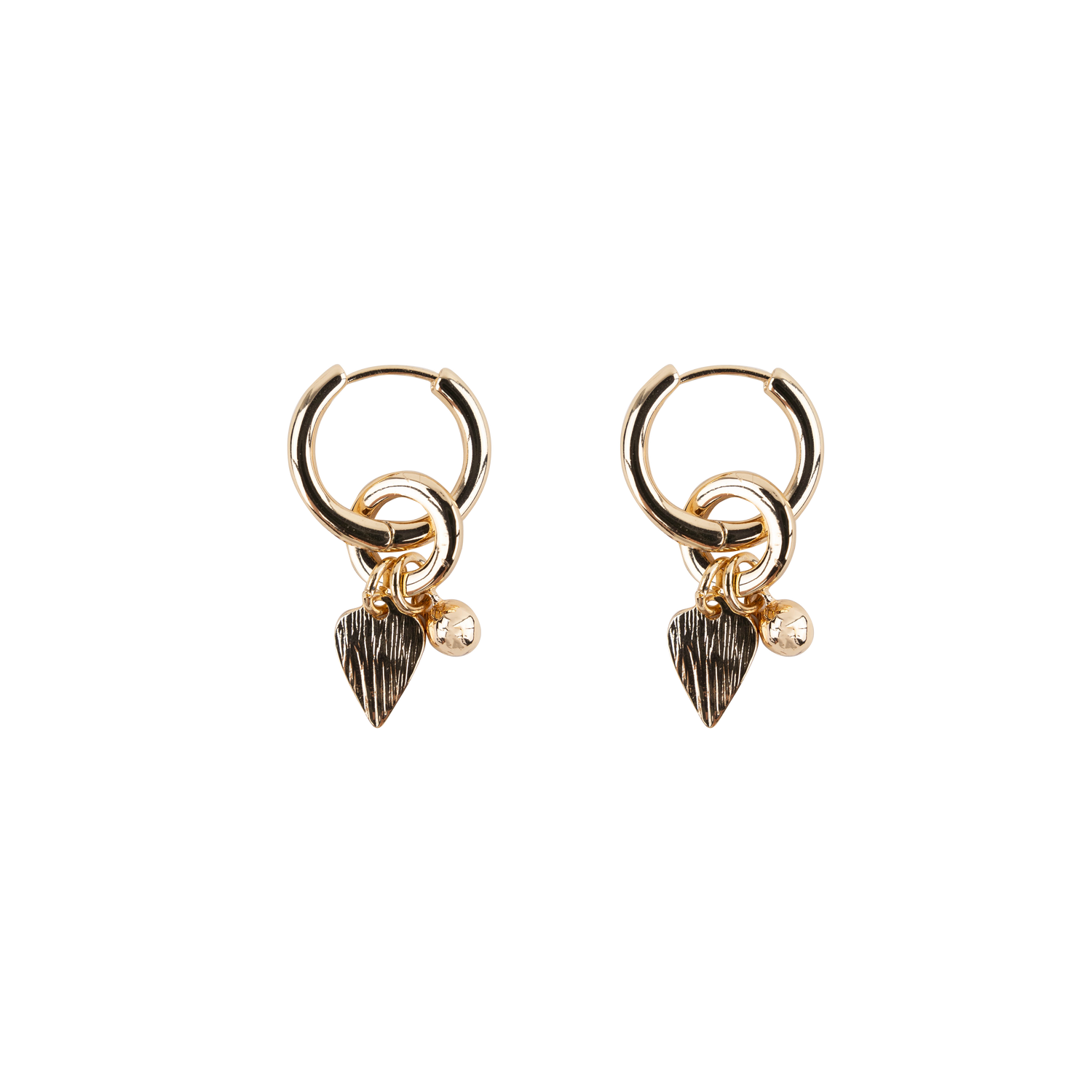 Aggies SHELBY & GRACE Dangle Heart Earrings - Gold