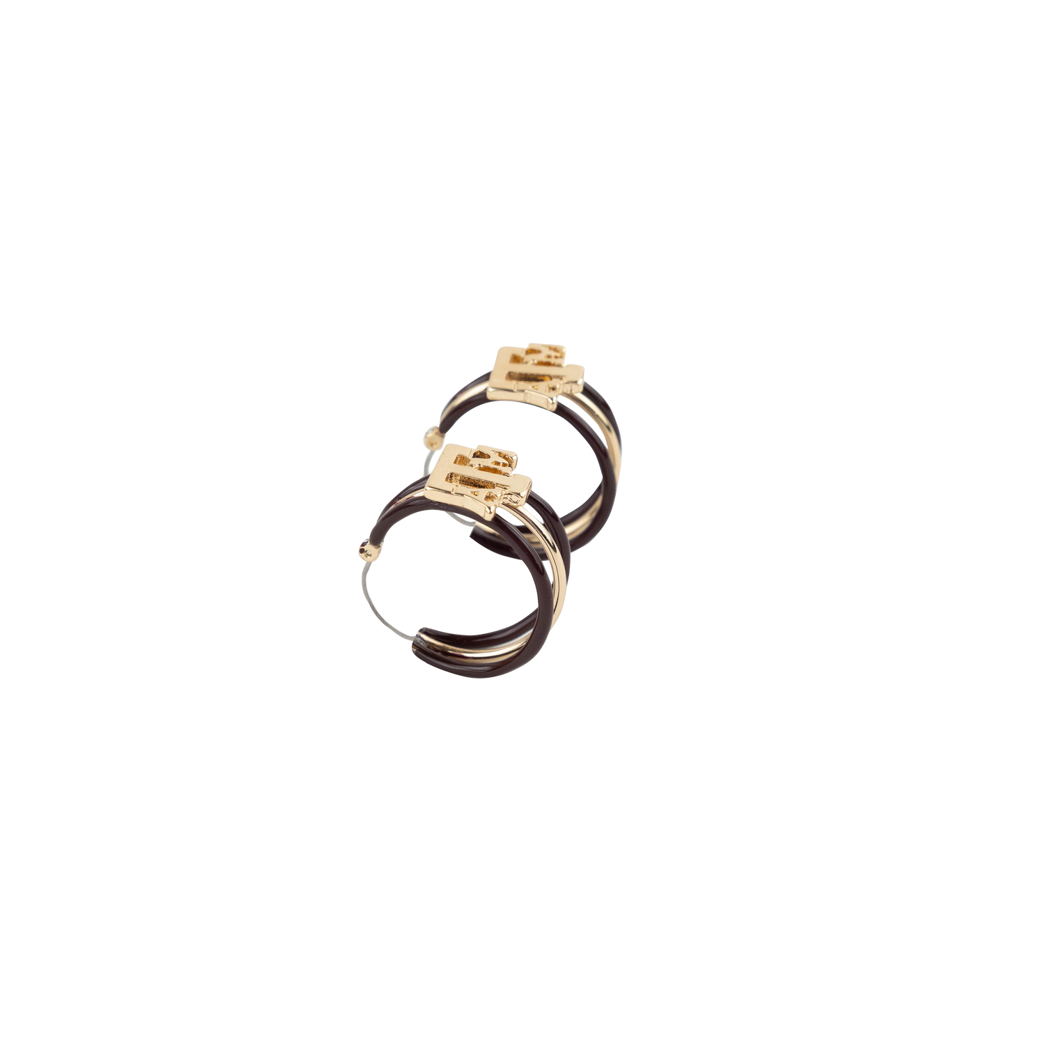 Texas A&M SHELBY & GRACE Triple Hoop Earrings - Gold