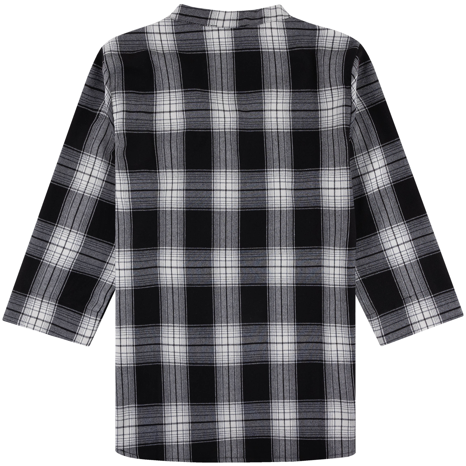 Texas A&M Emerson Street Plaid Split Neck Blouse - Black