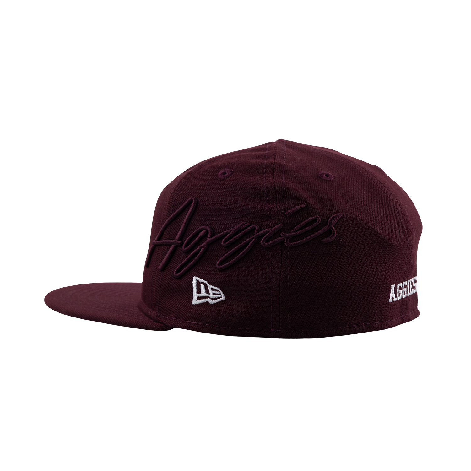 Texas A&M New Era Youth Script Aggies Flat Bill Cap - Maroon