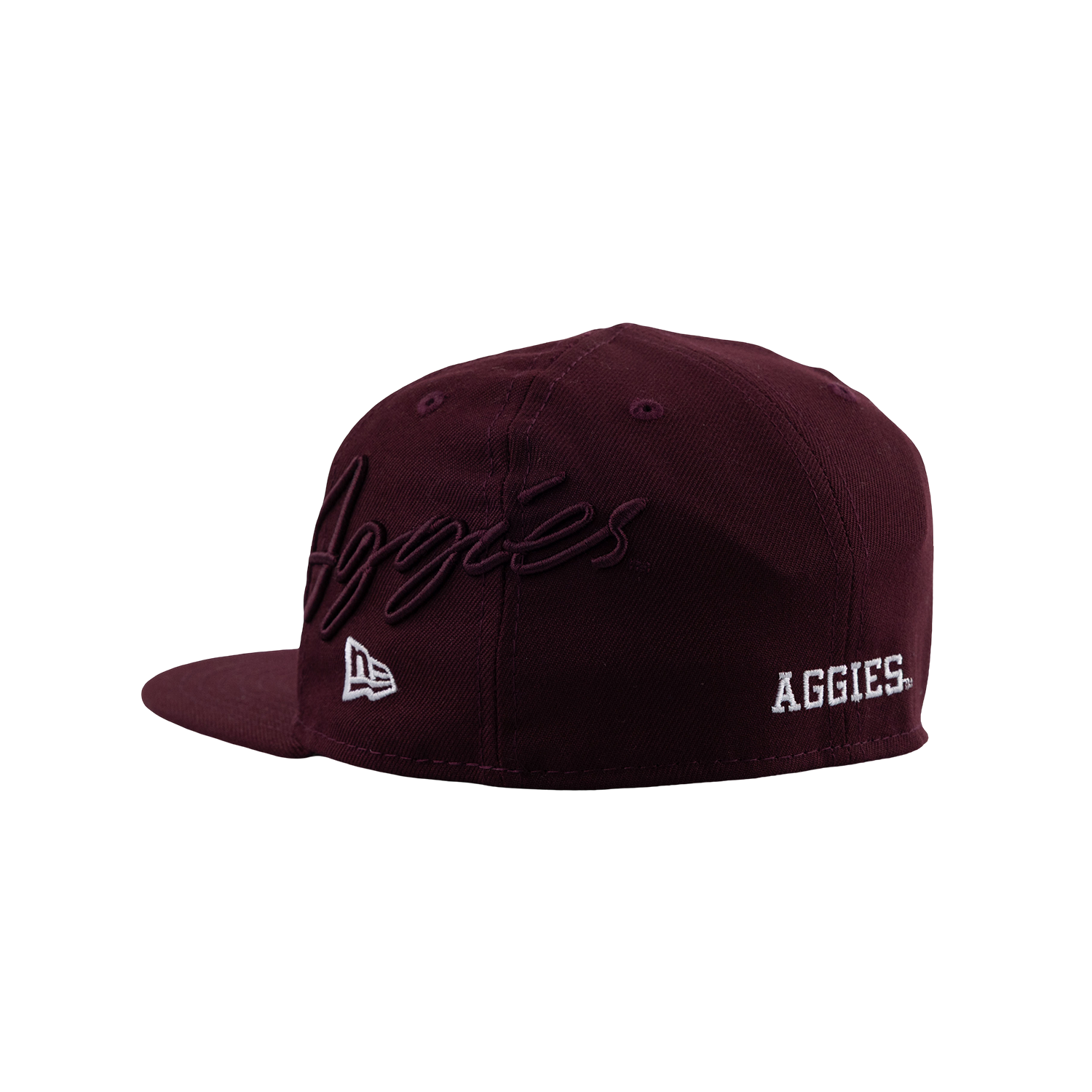 Texas A&M New Era Youth Script Aggies Flat Bill Cap - Maroon