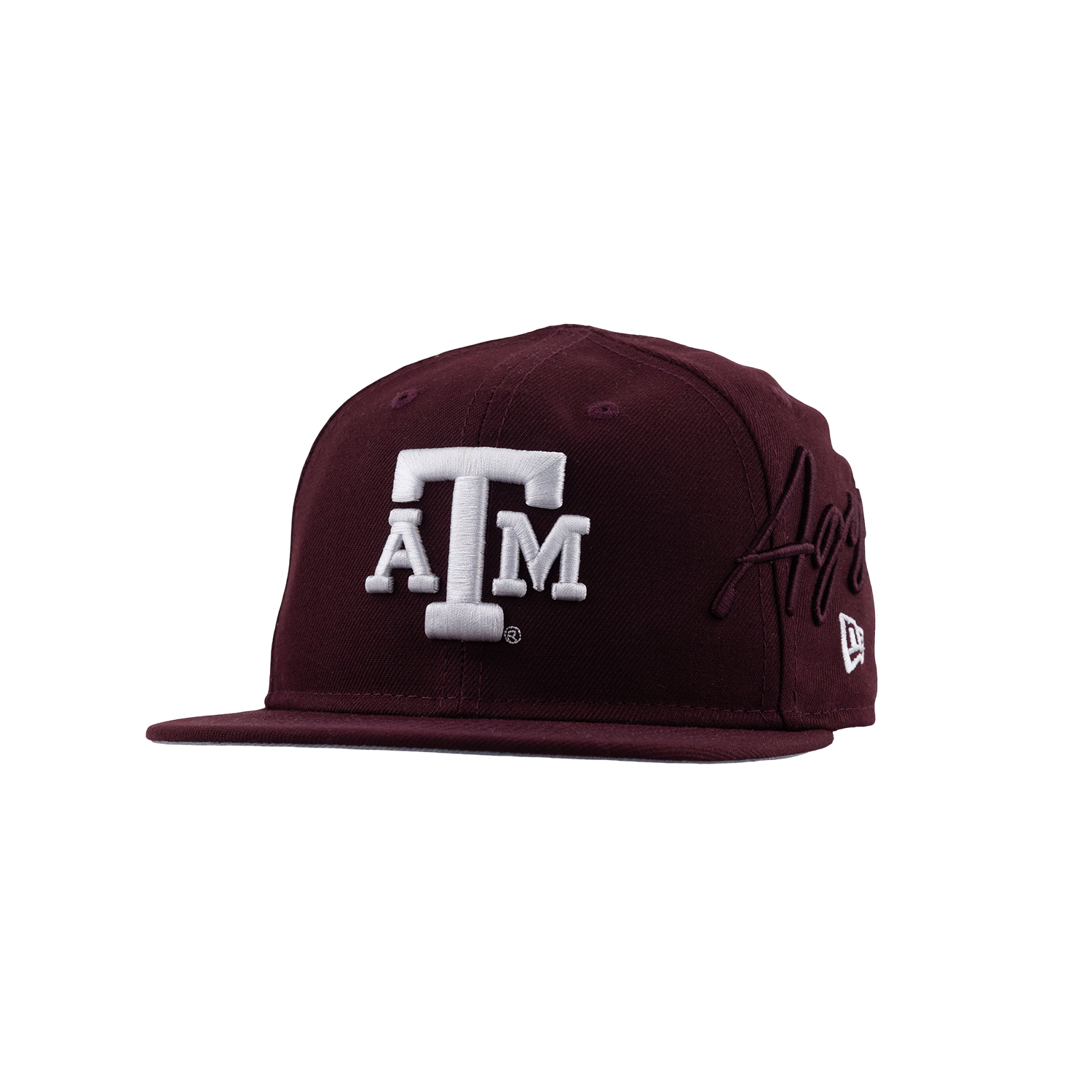 Texas A&M New Era Youth Script Aggies Flat Bill Cap - Maroon